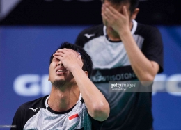 Mohammad Ahsan/Hendra Setiawan mundur dari Korea Open 2023 - dok. Lars Ronbog/Getty Images 