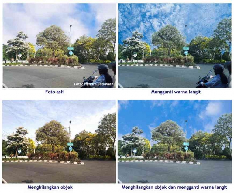 Kemudahan edit foto dengan bantuan AI; tinggal klak-klik saja sudah beres (dok. pribadi)