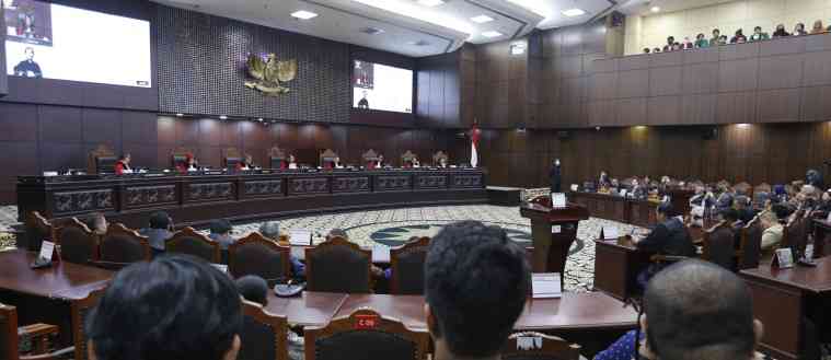  Mahkamah Konstitusi Republik Indonesia kerap menjadi arena perdebatan hasil pemilu | Sumber gambar: mkri.id