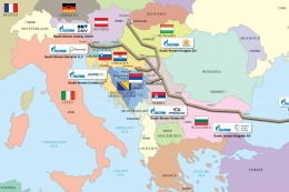 Peta Jalur Pipa Gas dari Rusia yang Melintasi Negara-negara Balkan - www.euractiv.com