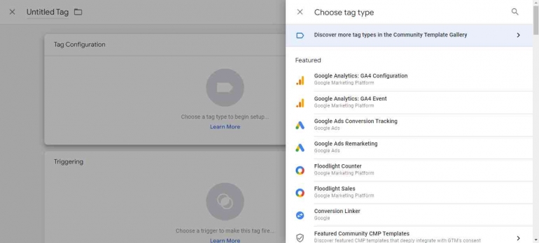 buat tag konfigurasi baru Google Analytics, sumber gambar: Google Tag Manager