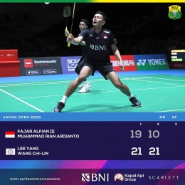 Fajar Rian tersingkir sebelum masuk ke final (Foto Facebook.com/Badminton Indonesia) 