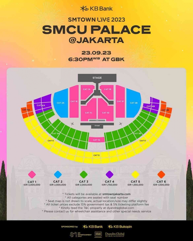 Seat Plan dan Harga Tiket 