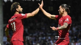Mohamed Salah dan Darwin Nunez, dua nama beken punggawa Liverpool (Sumber: tribunnews.com)