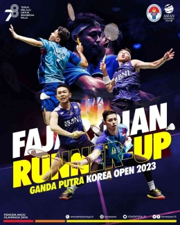Ganda Putra Indonesia Fajar Alfian/Muhammad Rian Ardianto Masih Kokoh di Ranking 1 Dunia (Foto : Kemenpora)