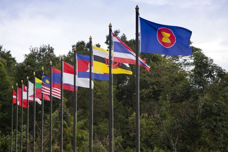 Ilustrasi daftar 11 negara anggota ASEAN(Shutterstock/Tawin Mukdharakosa via Kompas.com)