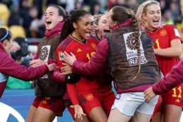 Timnas wanita Spanyol untuk pertama kali tembus semifinal Piala Dunia/foto: FIFA com