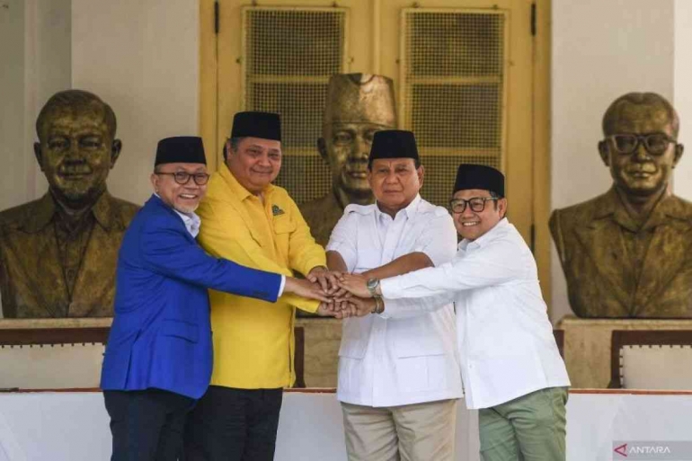 Golkar-PAN gabung KKIR siap usung Prabowo Subianto pada Pilpres 2024 mendatang. Sumber: https://jabar.antaranews.com/.