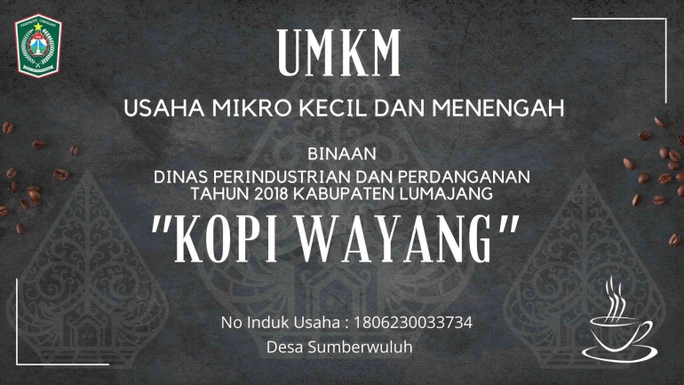 Desain Banner UMKM Kopi Wayang oleh KKN UMD I63/Dokpri