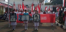 Foto Proklamator Sukarno dan Moh. Hatta mengawali pawai proklamasi 2023 (Dokpri)