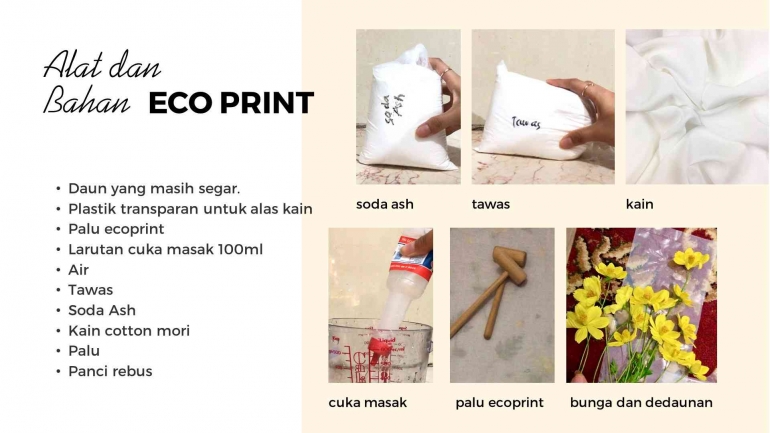 Alat dan Bahan Pembuatan Eco Print | dokpri