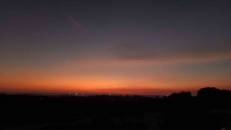 Sunset hari terakhir (11 Agustus 2023) di pantai cikepuh Sukabumi (dokumentasi pribadi)