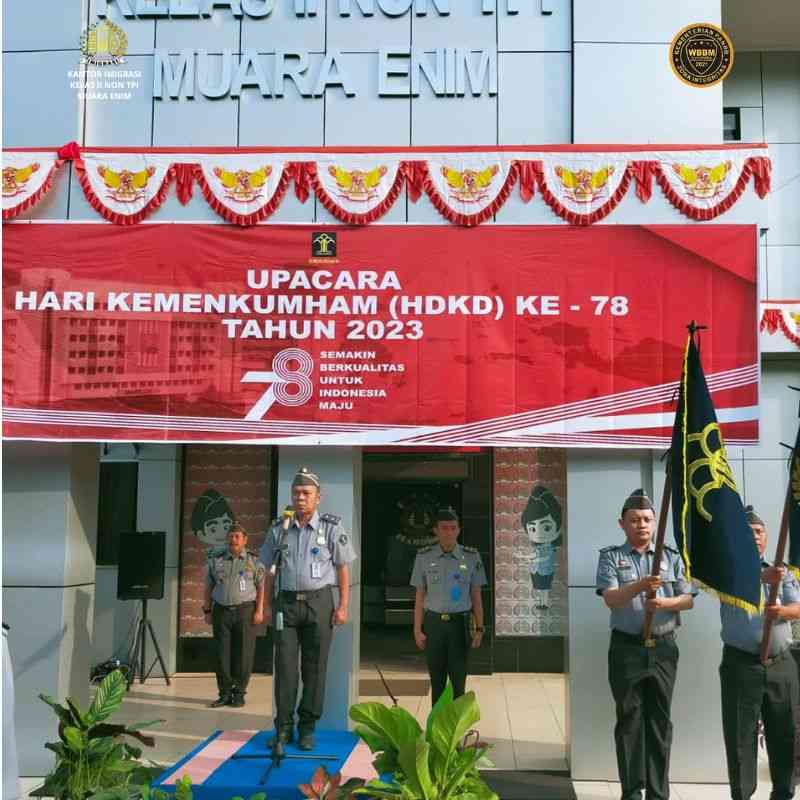 Imigrasi Muara Enim Gelar Upacara Puncak Peringatan HDKD Ke-78 Tahun ...