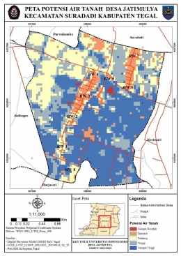 Peta Potensi Air Tanah Desa Jatimulya (Dokumen Pribadi)