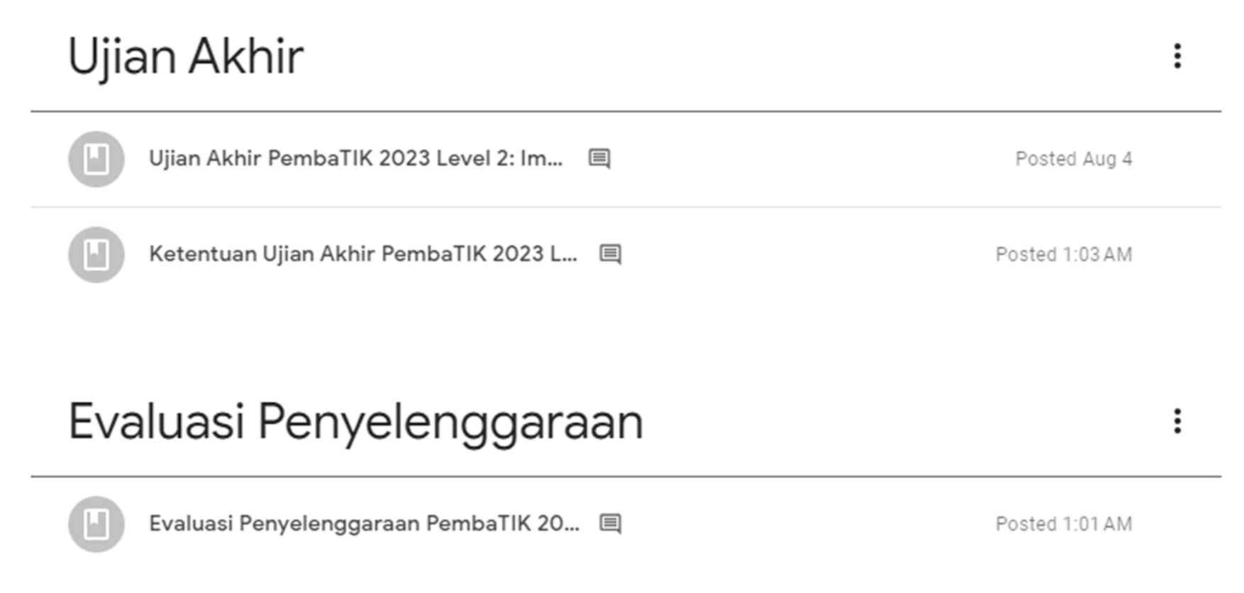 Bocoran Soal Ujian Akhir PembaTIK Tahun 2023 Level 2 Implementasi ...