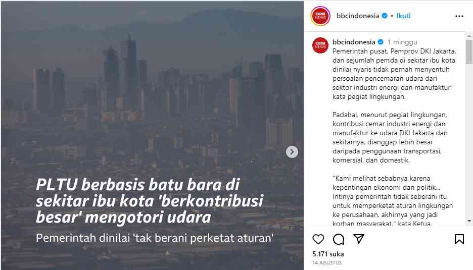 PLTU Bukan Penyebab Utama Polusi Udara Di Jakarta, Ini Faktanya Halaman ...