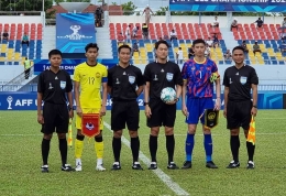 Laga Timnas Malaysia U-23 vs Timnas Vietnam U-23 di semifinal Piala AFF U-23 2023, Foto: Okezone Bola