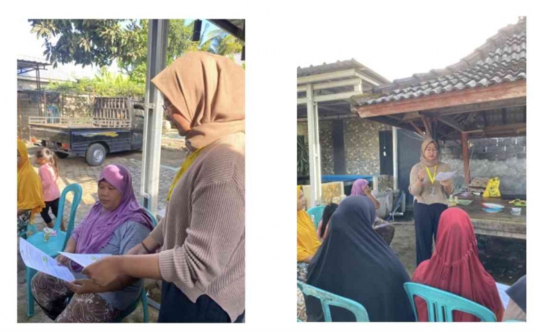 Gambar 4.  Kegiatan Sosialisasi Bersama Kelompok Wanita Tani Dusun Bage Elok, Desa Labuhan Pandan (Dokumentasi Pribadi)