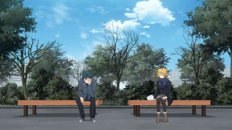 Masamune dan Yoshino Istirahat di taman (Youtube /Anione Asia)