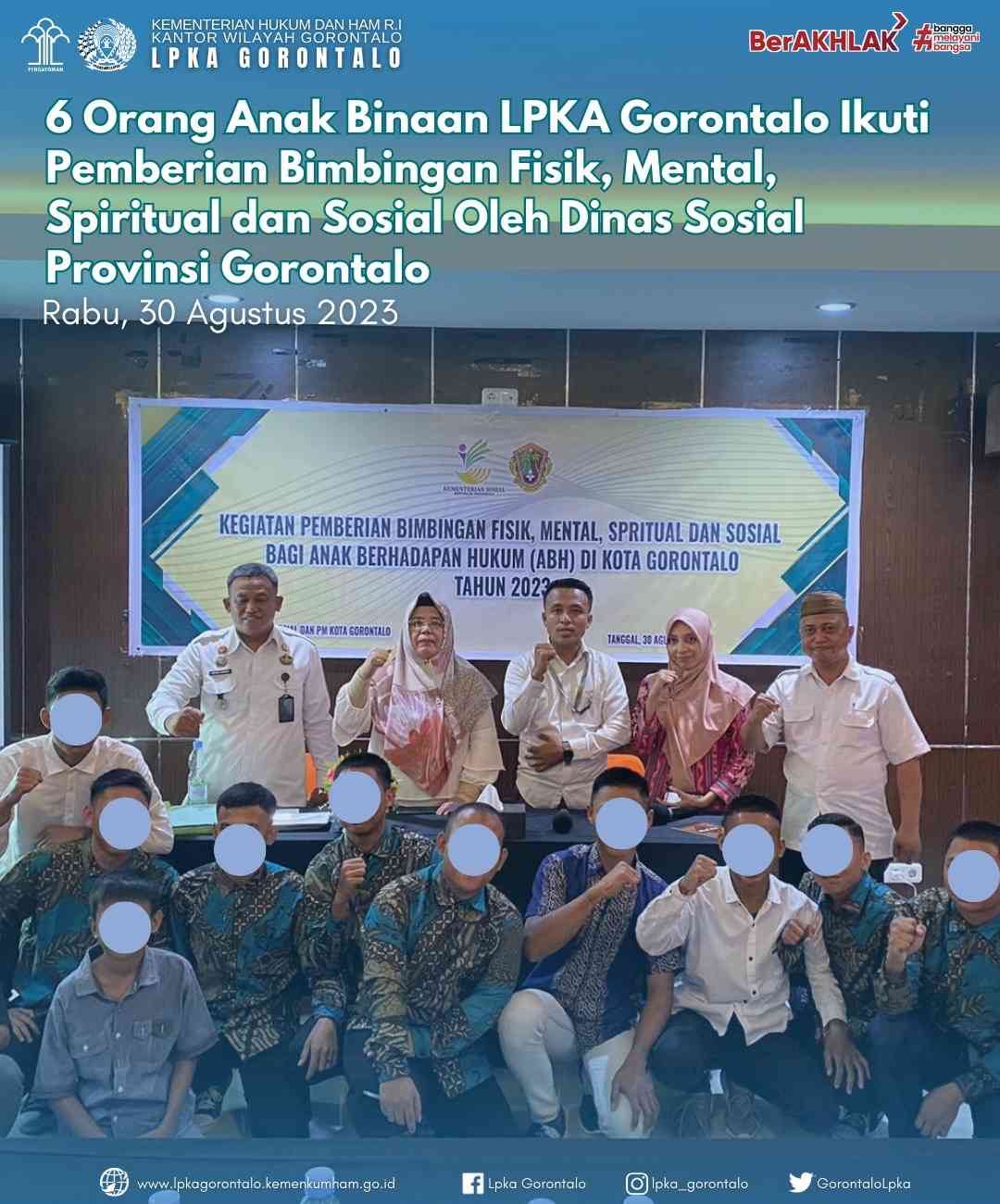 6 Orang Anak Binaan LPKA Gorontalo Ikuti Pemberian Bimbingan Oleh Dinas ...