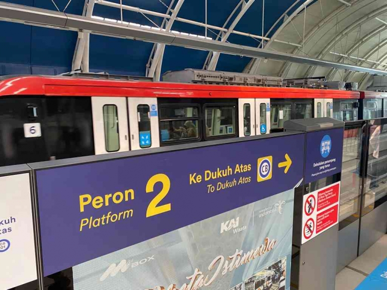 Sasiun LRT Harjamukti di Cibubur, Depok awal dari perjalanan LRT ke Dukuh Atas (Foto: Ari Junaedi)