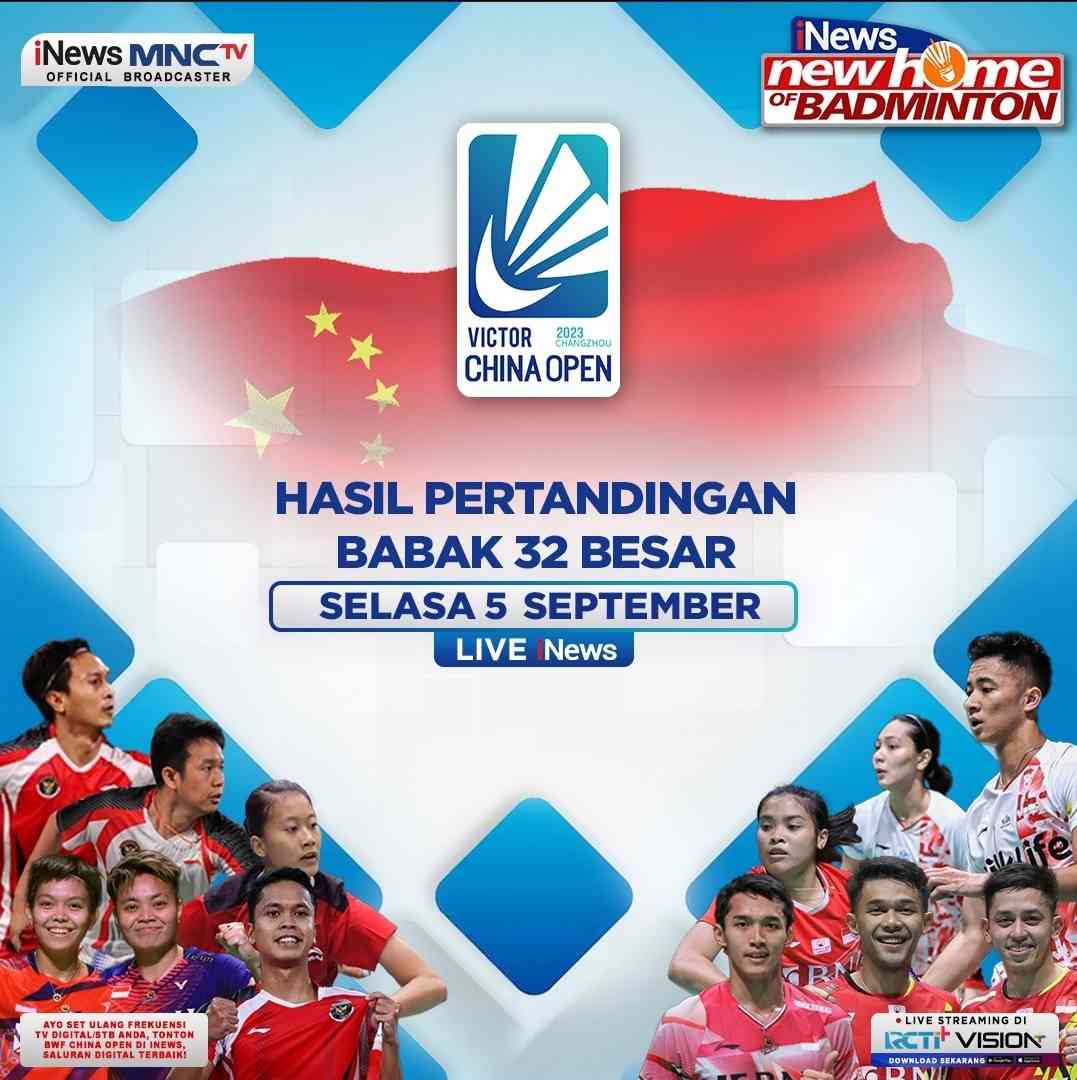 Hasil Lengkap Pertandingan Semua Negara Babak 32 Besar China Open 2023 ...