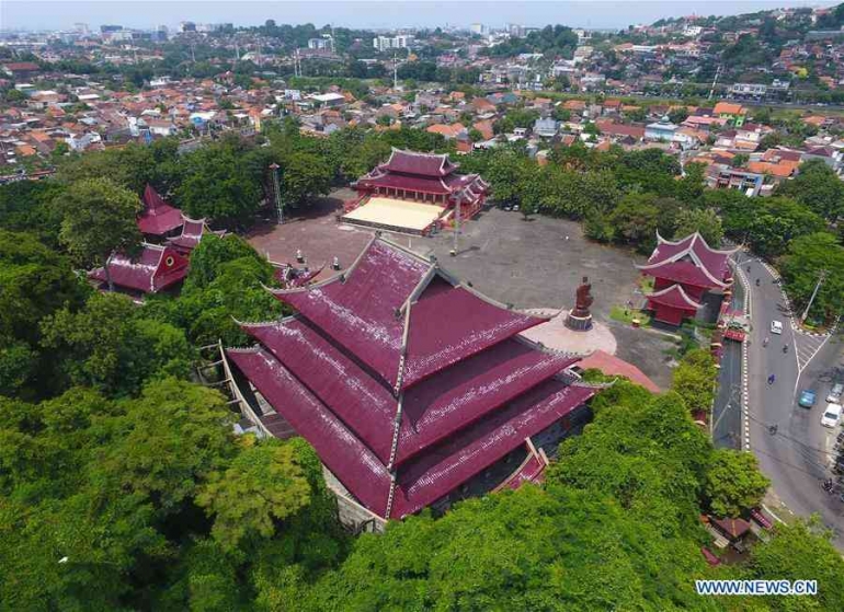 Sam Poo Kong 4 April 2017 (sumber gambar: dari sini, http://www.xinhuanet.com)