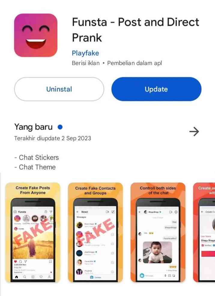Funsta 6 Aplikasi yang Bisa Digunakan Untuk Membuat AU Fake Chat Halaman all ...