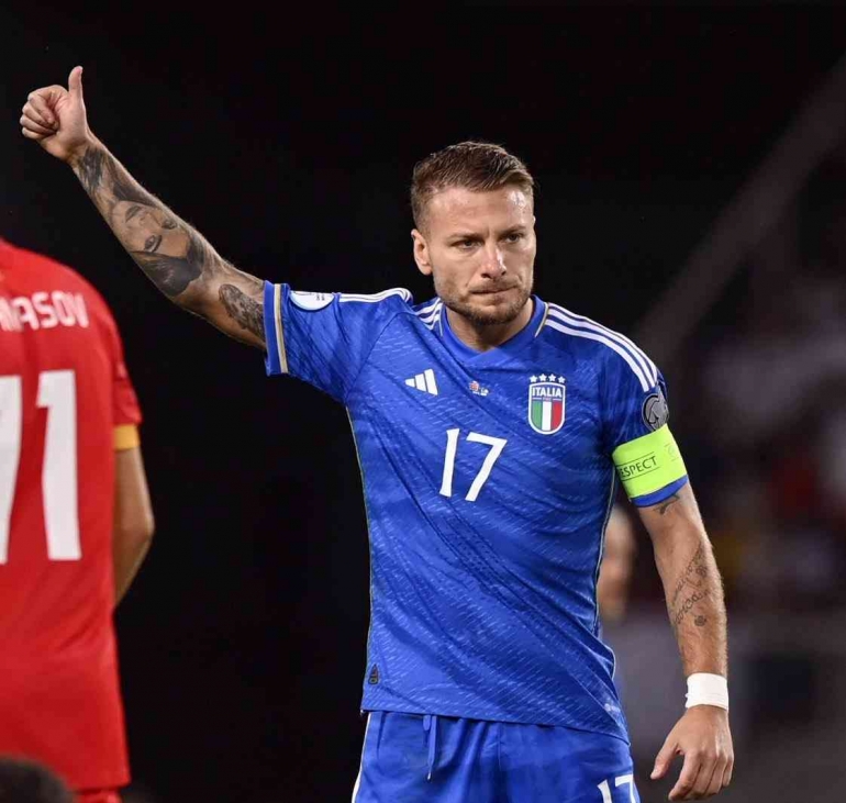 Ciro Immobile tak mampu bawa Italia kalahkan Makedonia Utara. Sumber: Italian Football TV