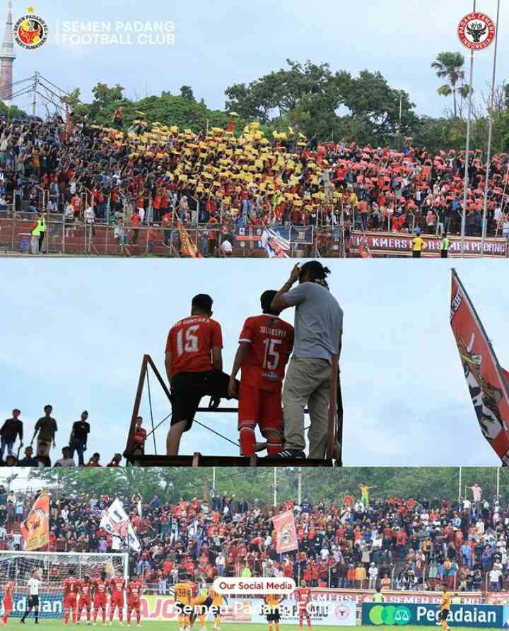 Suasana pertandingan Semen Padang FC vs PSDS Deli Serdang. Sumber: Instagram/semenpadangfcid