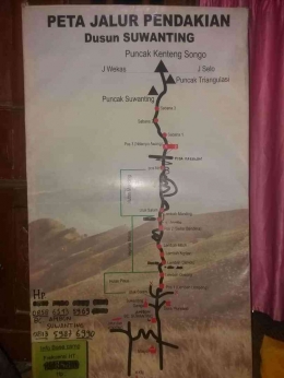peta pendakian Merbabu via Suwanting (dok.aspala)