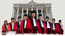 9 Hakim Mahkamah Konstitusi Republik Indonesia. Sumber : Pinter Politik