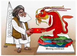 Gambar tentang kontrak tambang antara Afghanistan dan China. | Sumber: Afghan Diaspora Network