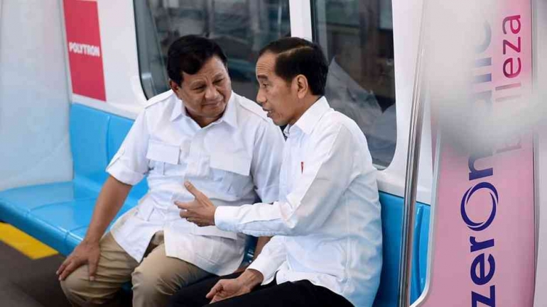 Pertemuan Prabowo dan Jokowi di MRT Lebak Bulus/sumber: BBCIndonesia.com