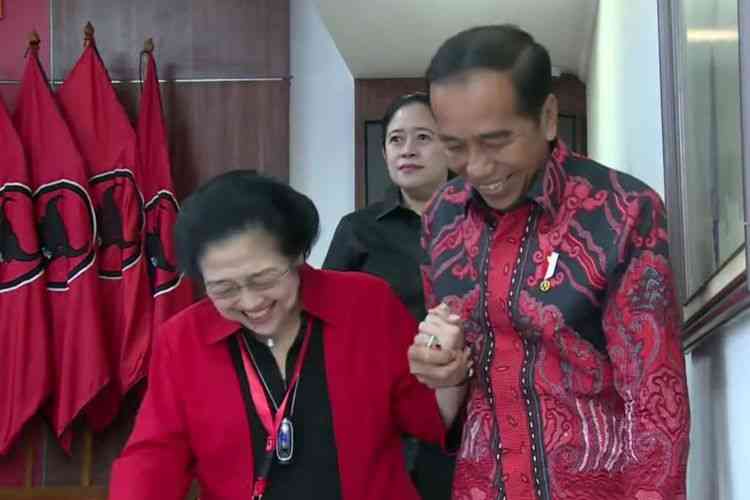 Megawati Sukarnoputri dan Presiden Jokowi/sumber: Kompas.com