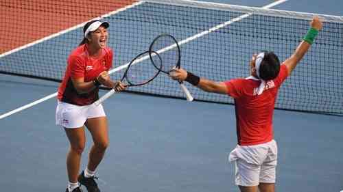 Aldila dan Janice amankan medali Perunggu dalam Cabor Tenis. Sumber Gambar: Tirto.ID