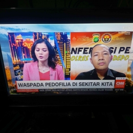 Tangkapan layar CNN Indonesia tentang kasus pelecehan seksual di Tapos, Depok, Jabar, 30/9-2023 (Foto: Syaiful W Harahap)
