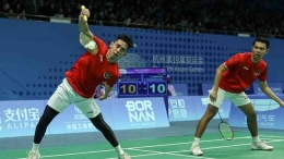 Fajar dan Rian terus berjuang demi meraih medali emas Asian Games Hangzhou (Foto Dokumen PBSI). 