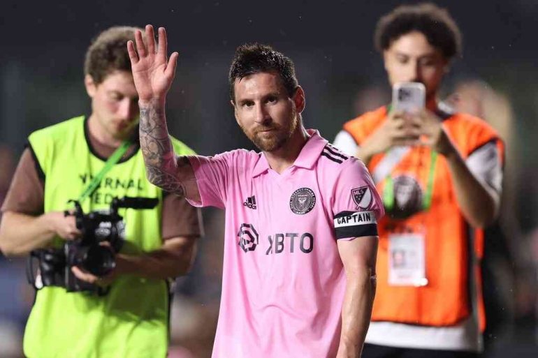 Lionel Messi pasca pertandingan melawan FC Cincinnati (Sumber: twitter.com/FabrizioRomano)