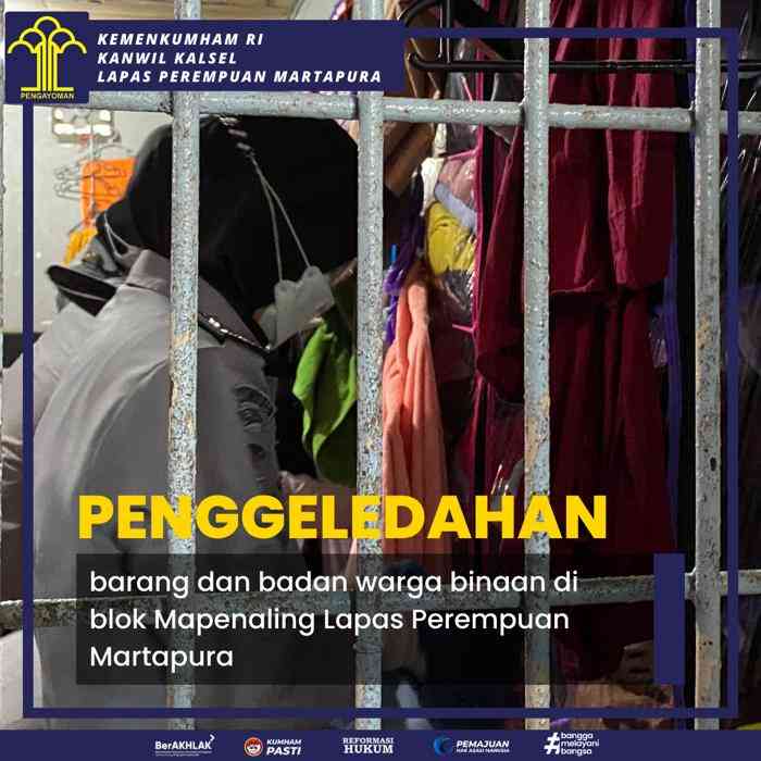 Penggeledahan Blok Hunian Di Lapas Perempuan Martapura - Kompasiana.com