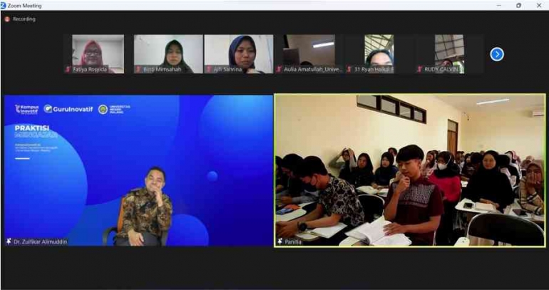 Diskusi interaktif antara narasumber dengan peserta praktisi mengajar, dokpri