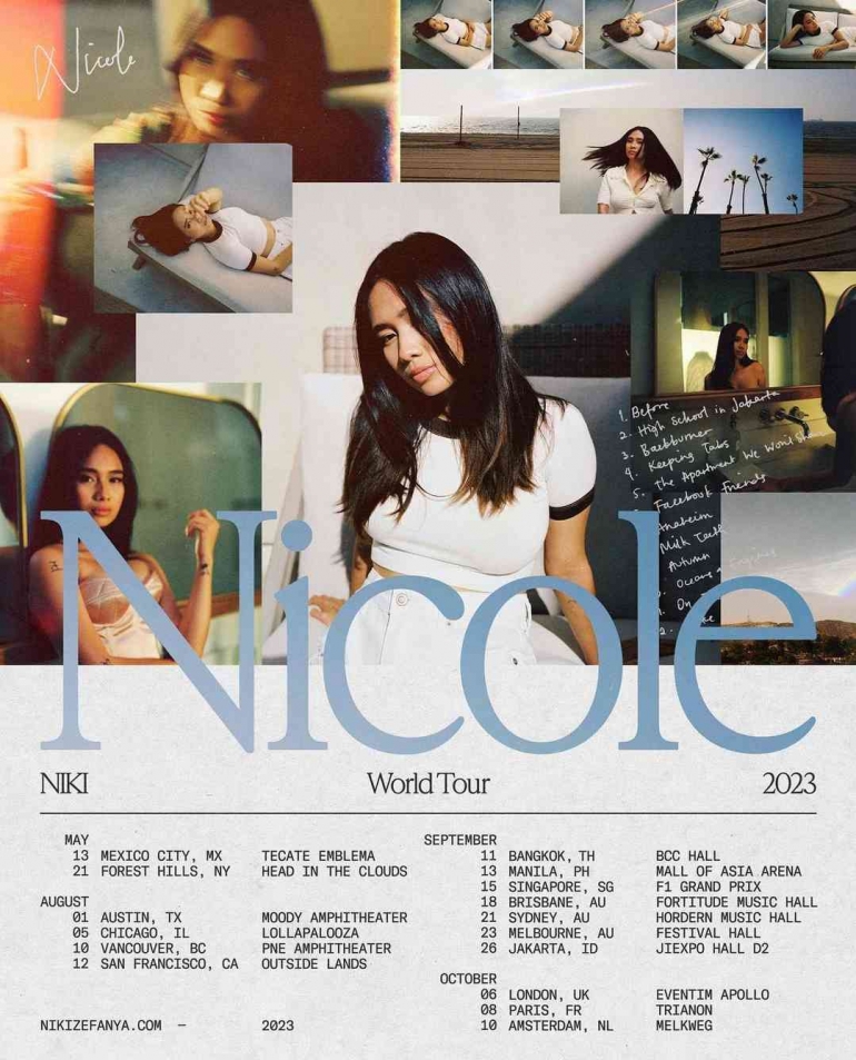 Poster Konser Nicole World Tour 2023 (Instagram/nikizefanya)