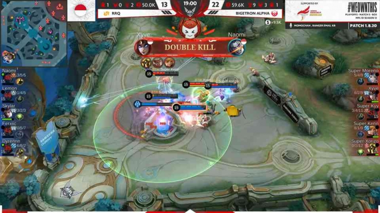 Tangkap layar momen kemenangan game pertama Bigetron (Sumber: YouTube/MPL Indonesia)