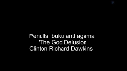 Rerangka Pemikiran Atheis Dawkins (5)