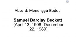 dokpri/Samuel Beckett: Menunggu Godot