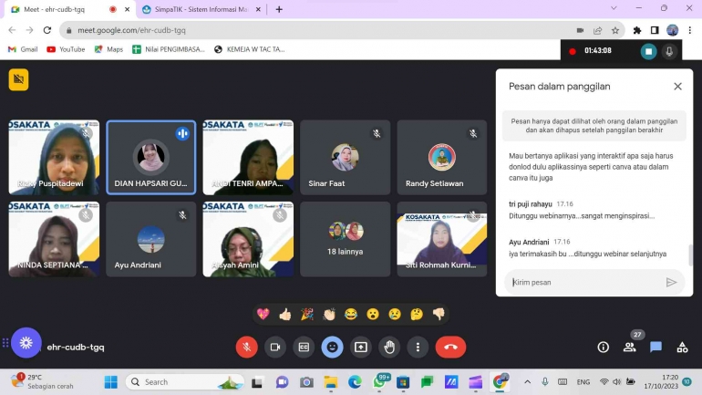 Feedback peserta webinar/Dok Pribadi