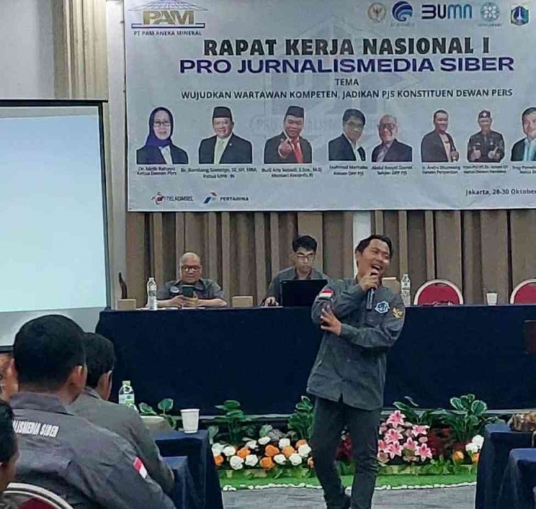 Penutupan Rakernas PJS, Seluruh Daerah Siap Kembangkan Sayap Menuju Konstituen Dewan Pers. Foto: Mas Andre Hariyanto gambar