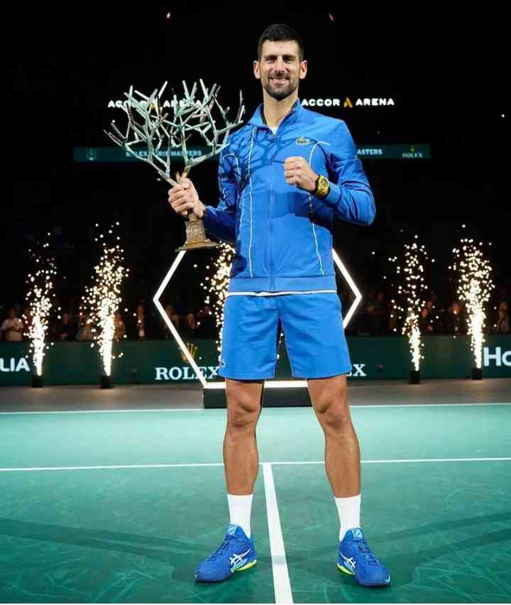 Novak Djokovic Juara Rolex Paris Master 2023 ( Foto : Rolex Paris Master / Instagram )