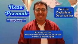 Reza Permadi, Peraih Satu Indonesia Awards 2023 Bidang Teknologi, Perintis Digitalisasi Desa Wisata (dok.windhu