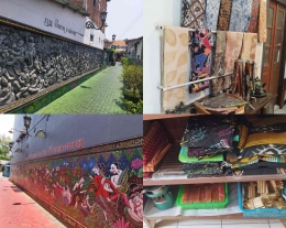 Lukisan di dinding rumah warga dan toko batik di Kampung Batik Semarang (Dokumentasi Pribadi, 2023)